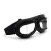 kucehiup Vintage Aviator Goggles Motorcycle Goggles (Black frame clear lenses)