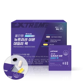 Extreme all-in-one nutritional multi-vitamin nutrition Immune daily pack 30 packets, 1 pack / 익스트림 올인원 영양제 멀티 종합 비타민 뉴트리션 이뮨 데일리팩 30포, 1개