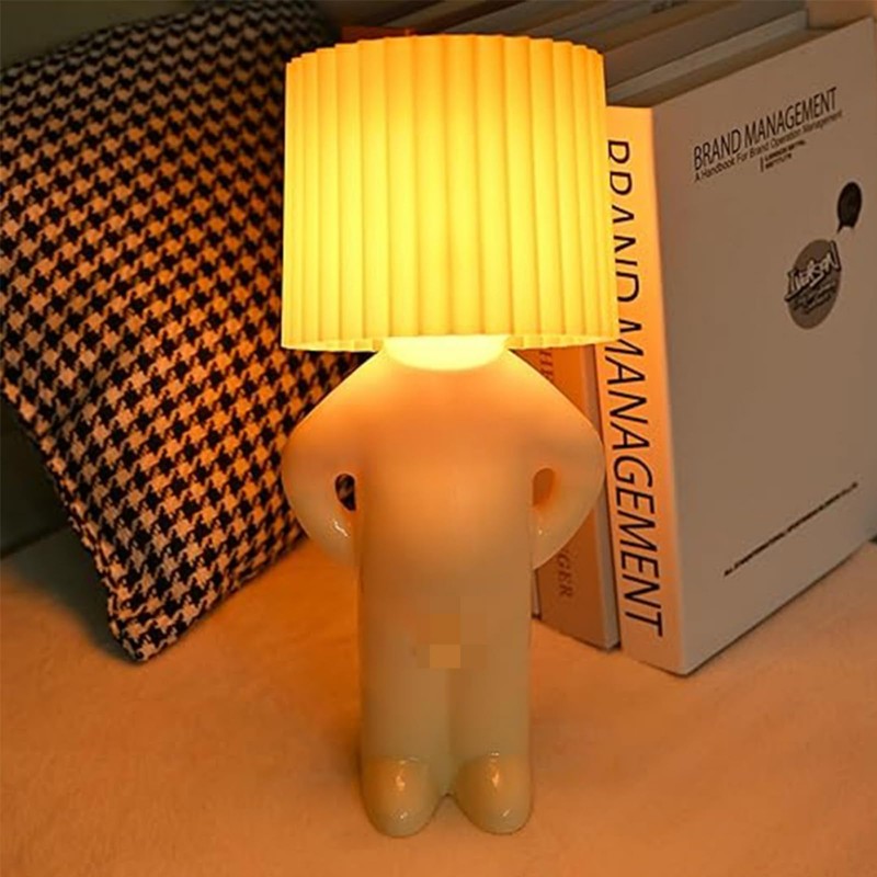 FSAON Funny Night Light,Shy Boy Desk Lamp,Creative LED Reading Light,Christmas