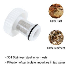 7/8'' Toilet Water Filter Adapter with SUS304 Mesh for 7/8 Toilet Tank Fill Valve and Bidet T Connector, 7/8 inch Male to 7/8 inch Female with Built-In Filter