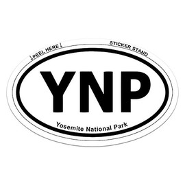 Yosemite National Park Oval car Bumper Sticker 5" x 3"