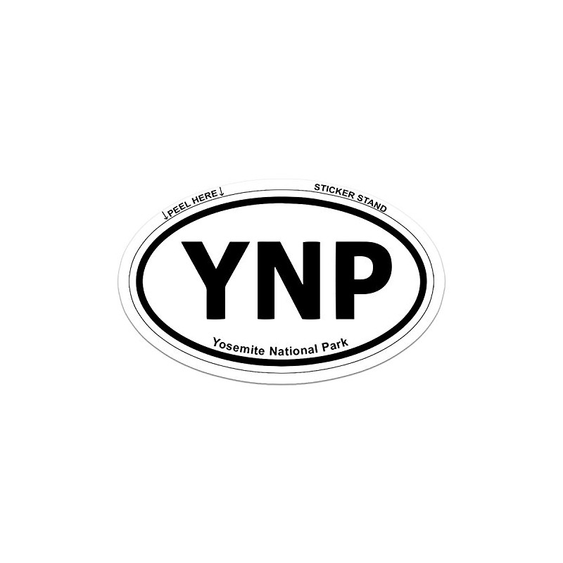 Yosemite National Park Oval car Bumper Sticker 5" x 3"