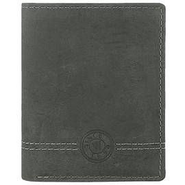 Wildzone Leather Wallet for Men with Purse with Snap Closure and Card Holder with RFID Protection for Cards, Measures 8.5 x 10.5 x 2 cm and Weight 82 g. Designed in Spain. Green, Contemporary