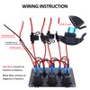 5 Gang Marine Toggle Switches Waterproof Rocker Switch Panel for