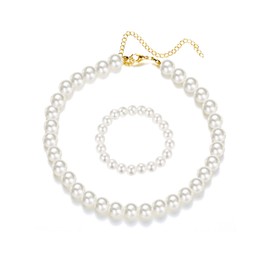 COLORFUL BLING Gargantilla de perlas de imitación con tarjeta significativa para boda, aniversario, cumpleaños, fiesta, regalo de novia, Cuenta