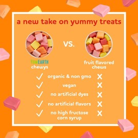 YumEarth Organic Chewys - No Artificial Colors, Allergy Friendly, Gluten Free, Non-GMO, Vegan, 142g