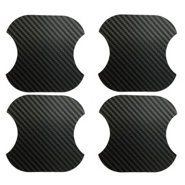 kingsea 4PCS Car Door Handle Scratch Protector, Removable Magnetic TPU 3D Carbon Fiber Texture Car Door Handle Paint Scratch Protector Sticker Universal (Style 5)