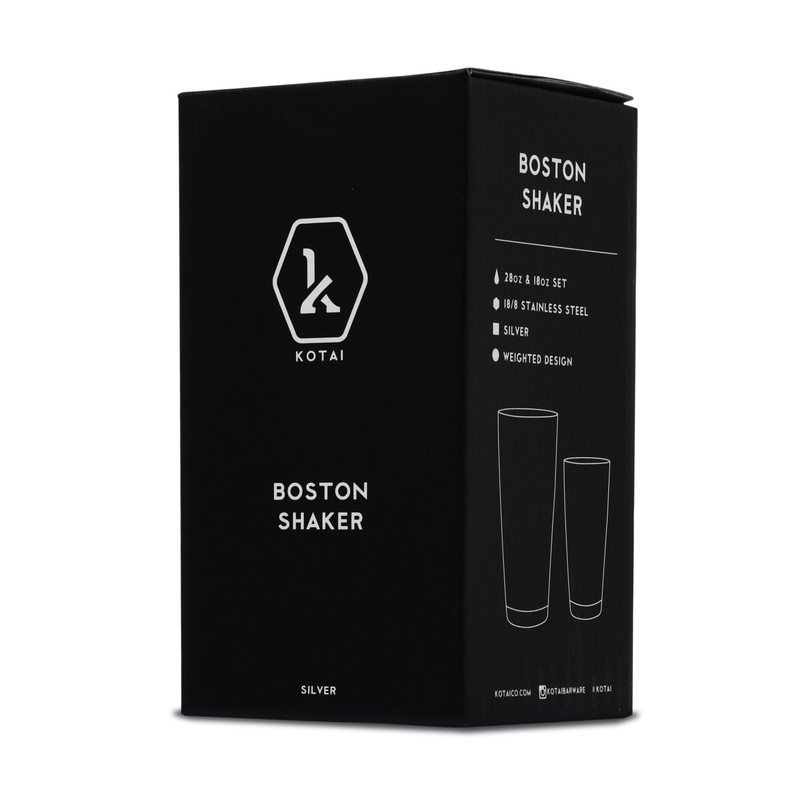 Cocktail Boston Shaker Set By Kotai (Weighted) (Silver)