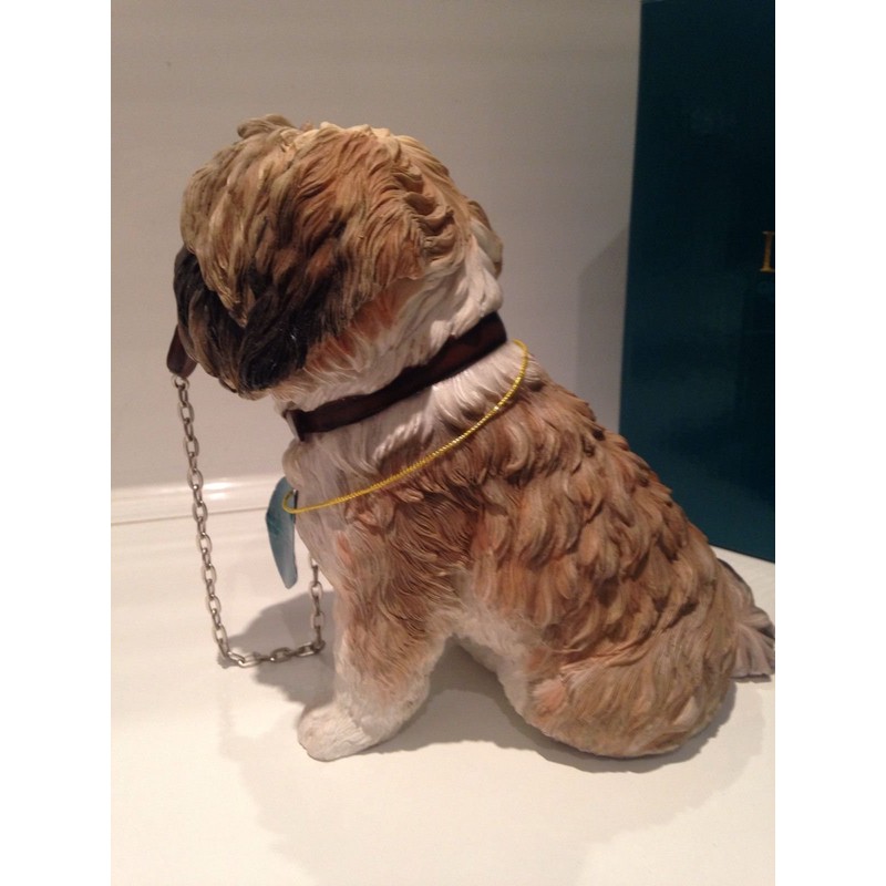 Sitting Shih Tzu Ornament Figure Figurine Model Gift Brown/White Leonardo
