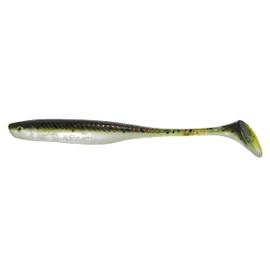 K.P Baits Lazy Shad Rubber Fish 4 Inches 10 cm Pack of 5 Perch Zander 020 Brown White Turbot