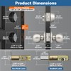 BESTTEN 3 Pack Keyed Alike Exterior Door Knobs and Single