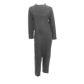 Benefit Wear One-Piece Anti-Strip Jersey Knit Jumpsuit with Back Zipper | Unisex Jumpsuits Prevent Inappropriate Undressing (Large, Grey)