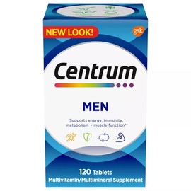 Centrum_Men Multivitamins / Multimineral, Immune Function, Dietary Supplement Tablets - 120 count  for Optimum Healthcare Fitness Edible Human Zinc