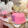 1 decoración para tarta de Miss to Mrs con purpurina