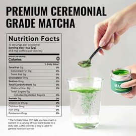 Venture Pal Venture Pal Ceremonial Grade Matcha Powder & 12 Mushroom Coffee C Instant Blend with Lion's Mane, Ashwagandha & Probiotics for Focus, 40 Servings