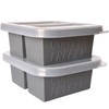 CURRY FREEZY 1Cup Silicone Freezer Tray With Stackable Lid (2-Pack)-