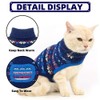 BINGPET Cat Sweater,Cat Outfit Sleeveless Winter Sweater with Snowflake Pattern,Soft