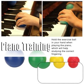 lvifloae 4Pcs Hand Exercise Ball Finger Therapy Ball Anxiety Relief for Piano Finger Hand Training Wrist Corrector Relief Performance Accessory Musical Instrument Accessories