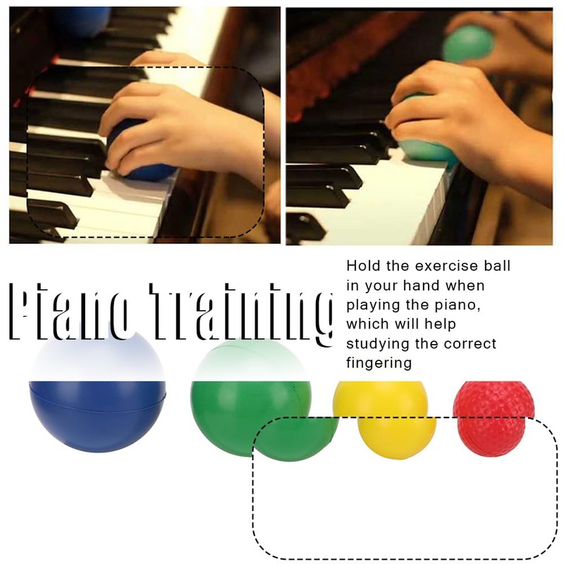 lvifloae 4Pcs Hand Exercise Ball Finger Therapy Ball Anxiety Relief
