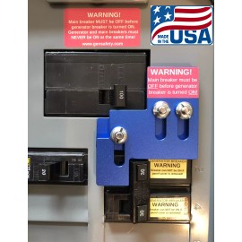 GenSafety Square D Generator Interlock Kit SQD100 fits 100-125 Amp Homeline panel