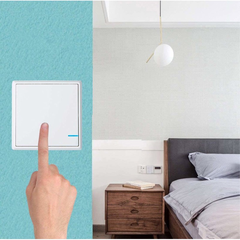 KCMYTONER White 1 Way Wireless Light Switch Outdoor 1900 ft