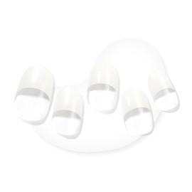 Dashing Diva Glaze Nail Strips - White French | Works with Any LED Nail Lamp | Long Lasting, Chip Resistant, Semicured Gel Nail Strips | Contains 34 Salon Quality Nail Wraps, 2 Prep Pad, 1 Nail File