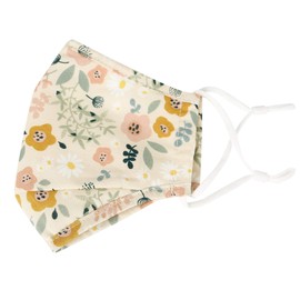 WITHMOONS Cotton Face Floral Bandana Filter Pocket 3D Washable DN1035 (Yellow)
