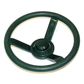 Green Plastic Steering Wheel Swing Set Accessory for Wood Backyard Play Set