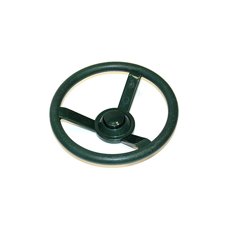 Green Plastic Steering Wheel Swing Set Accessory for Wood Backyard