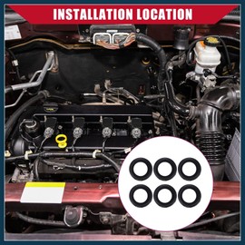 TUCKBOLD F77Z9G512AA / Fuel Injector Seal Adaptor/for Ford Explorer 1997-2010 / Durable/Metal / 6 Pcs/Black Automotive Parts