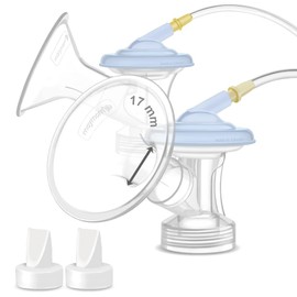 Maymom MyFit Flange Kit 17mm Medium Shield Hose Valve Base Connector Compatible with Medela Pump Maxflow Breast Pump Non Original Replaces Medela PersonalFit Flex Connector