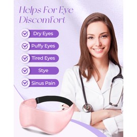Miss Adola Silk Weighted Eye Mask - Microwave Eye Mask Heat and Cold Warm Compress for Sleeping Dry Eyes Pillow Soft Smooth Lavender Mulberry Silk Sleep Mask for Women Wife Mom - Pk