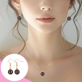 AOZUO 104 Pcs Letter & Alphabet Charms for Necklaces & Bracelets - Double Sided Metal Initial Charms for Jewelry Making (2 Colors)