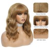 Amarlis Brown Bob Wig with Bangs Loose Wavy Light Brown