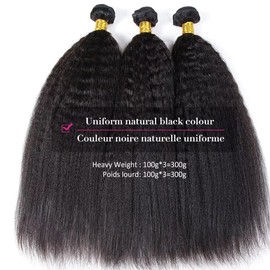Yaki human hair bundles, Brazilian human hair extensions 20 22 24 inch
