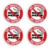 4 x 10cm No Smoking Vaping Sign Vinyl Stickers -