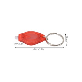 Pack of 5 Mini LED Key Fob Torch Portable Key Ring Torch Finger Lamp Ultra Bright for Jewellery Recognition Parties Cheering Novelty Toy (Red Light)