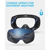 JetBlaze Ski Goggles Spherical Mirrored Silver Lens