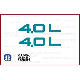 Decal Mods Fender 4.0 Side Logo Graphic fits Jeep Wrangler TJ (1997-2006) (Set of 2) (Turquoise/Teal) | SJ3Y9