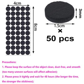 50 Pcs Chair Leg Floor Protectors,Furniture Pads Floor Protectors,Felt Pads for Furniture Feet,Anti-Scratches and Reduce Noise,15mm