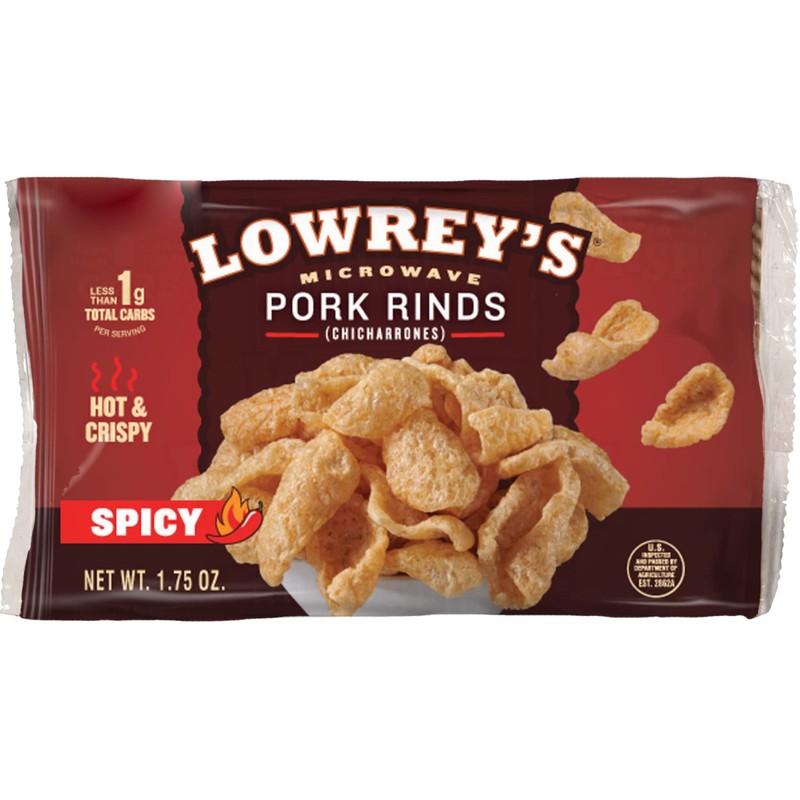 Lowreys Bacon Curls, microwave Pork Rinds Variety Combo, Original &