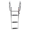 Amarine Made Stainless Steel in-Board 3 Steps Telescoping Ladder Folding