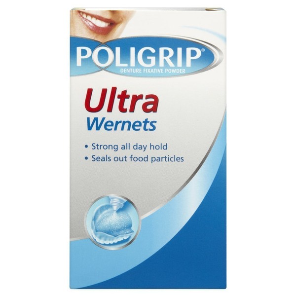 3X Polligrip Denture Fixative Powder Ultra Wernets 40g