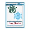 ORIGACH 4 Pcs Snowflake Metal Die Cuts with Christmas Element