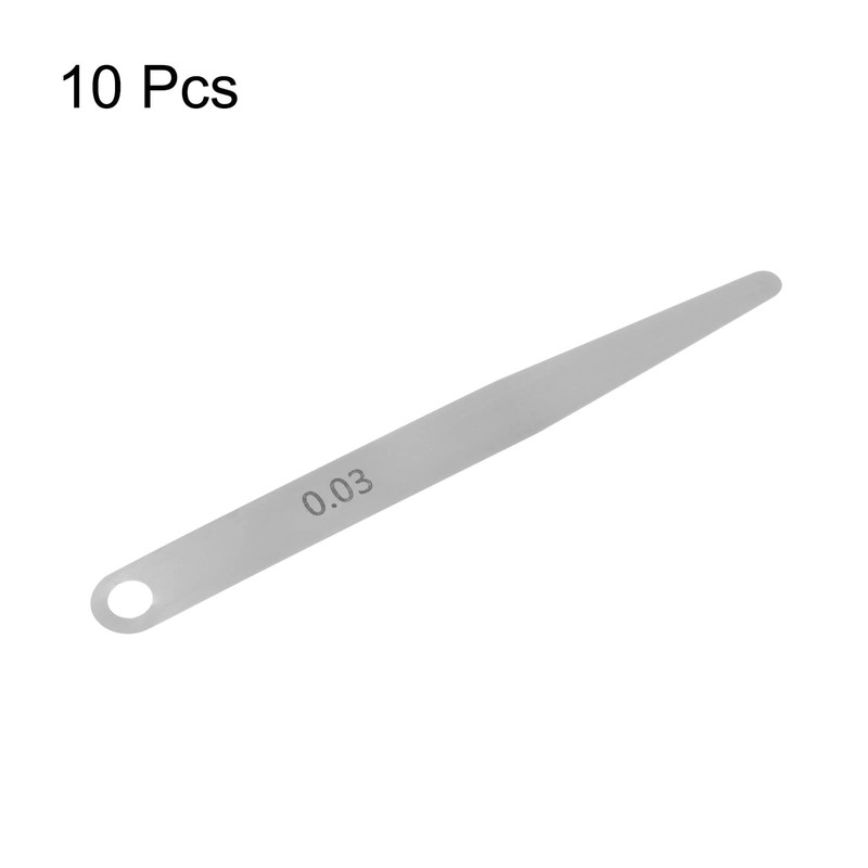 HARFINGTON 10pcs Feeler Gauge 0.03mm Thickness Gauge 65MN Steel Metric