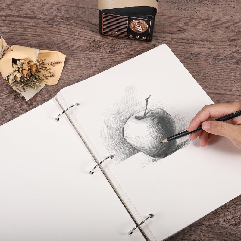 A4 Sketch Books, 75 Sheets 150 Pages Binder Binding Sketchbook