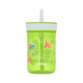Contigo Leighton Straw Tumbler, 14 oz, Cool Lime (Dogs)