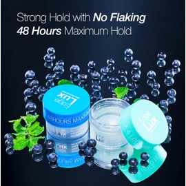 Edge Lux Silver+ Edge Control Gel with Collagen, Aloe Vera, Castor Oil, Keratin, Biotin, and Olive Oil - Non-Flaking, Non-Greasy Scented Conditioning Styling Hair Gel for All Hair Types, 3.53 Ounce