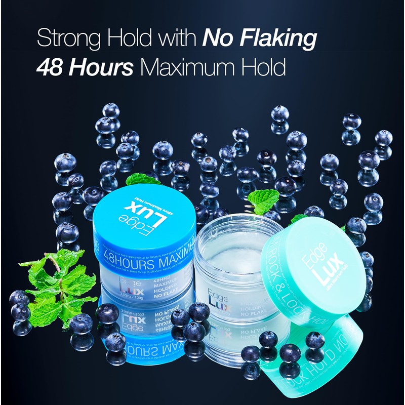 Edge Lux Silver+ Edge Control Gel with Collagen, Aloe Vera,
