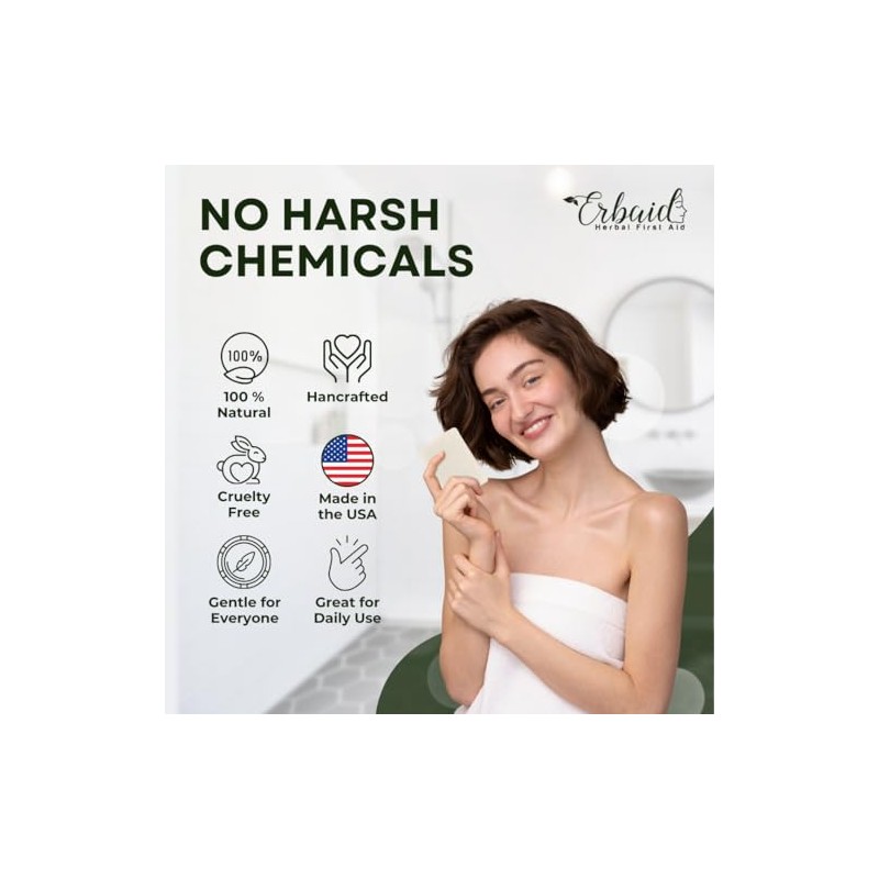 Erbaid Tea Tree Soap - Natural Acne-Fighting Cleanser